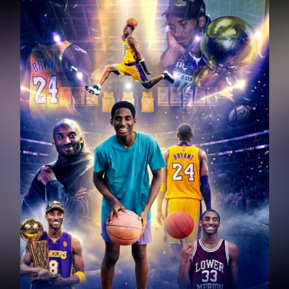 KOBE BRYANT JOURNEY THROUGH GREATNESS 8.5x11 GLOSSY NBA 2026 NO BORDERS POSTER!